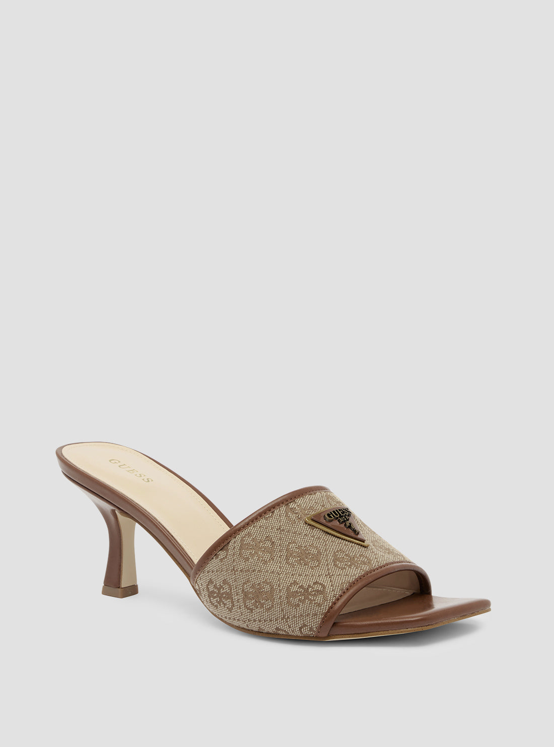 Brown Rinit Kitten Heels | GUESS Women's Shoes | front view