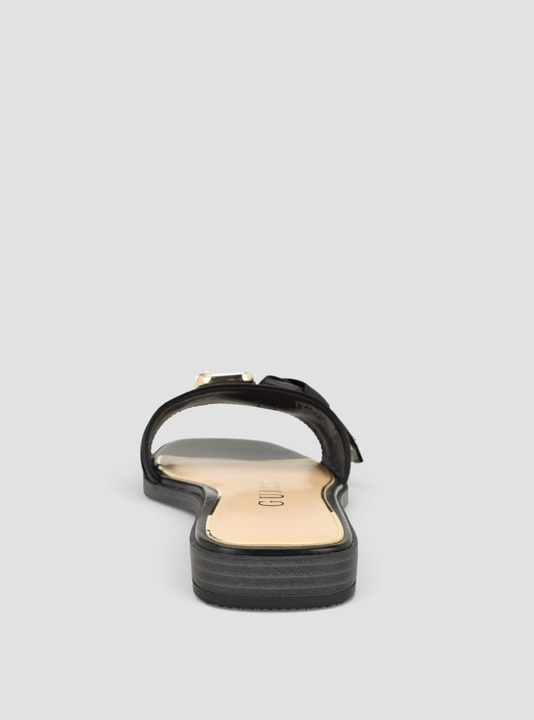 GUESS Womens Footwear Black Rissie Flat Sandals RISSIE Back View
