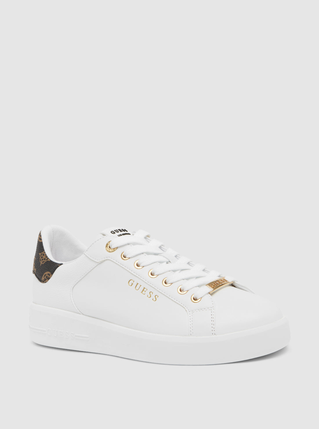 F V Roki White Roki Low-Top Sneakers | GUESS