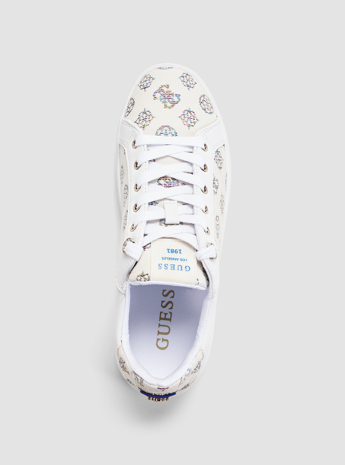 GUESS Footwear White Logo Ronii Sneakers RONII3 Top View