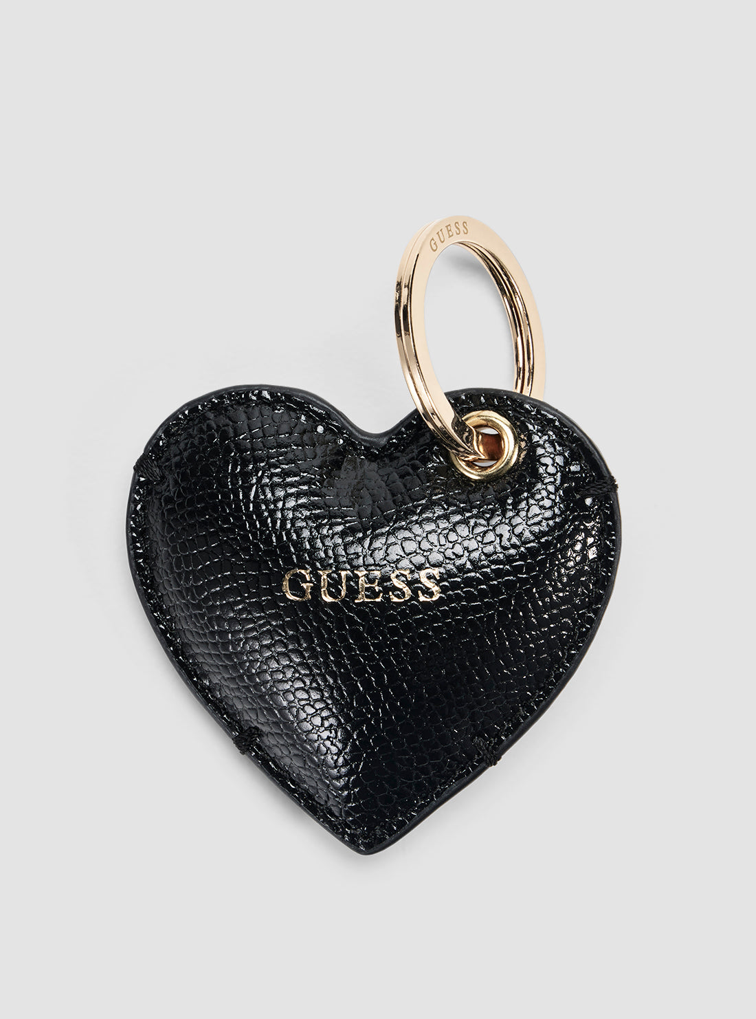 GUESS Accessories Black G Puffy Leather Keyring RW1764P5201 Front View