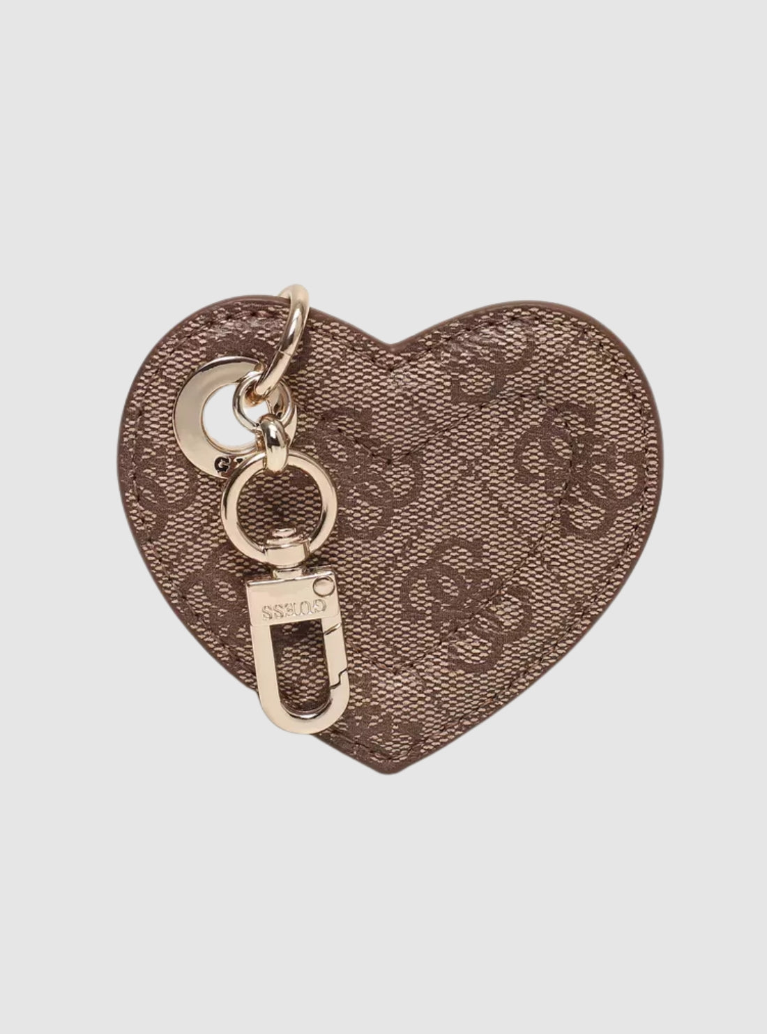 GUESS Accessories Brown Logo Heart Keyring RW1793P5301  Detail View