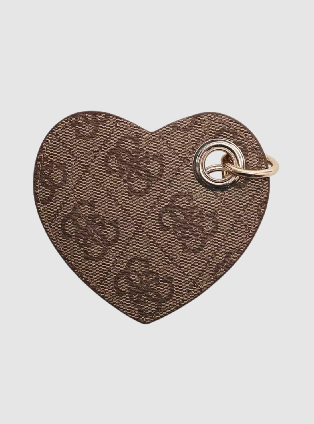 GUESS Accessories Brown Logo Heart Keyring RW1793P5301 Detail View