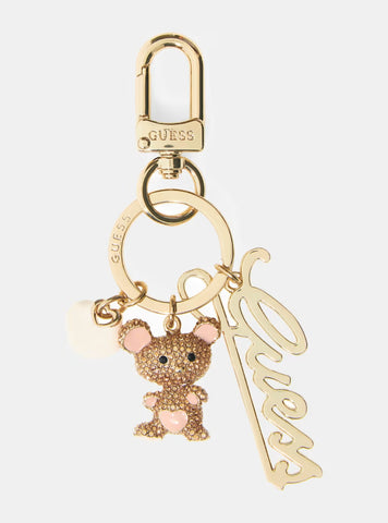 GUESS Accessories Gold Boston Tote Keyring RW1802P5401 Front View