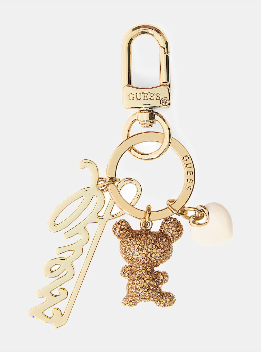 GUESS Accessories Gold Boston Tote Keyring RW1802P5401 Back View