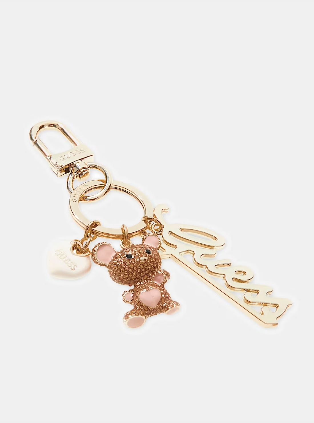 GUESS Accessories Gold Boston Tote Keyring RW1802P5401 Front View_2