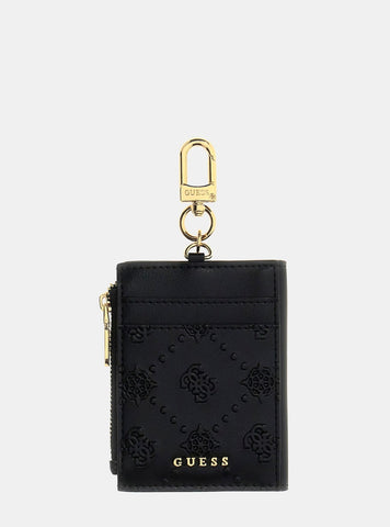 GUESS Accessories Black Card Holder Keyring Wallet RW7541P5301 Front View