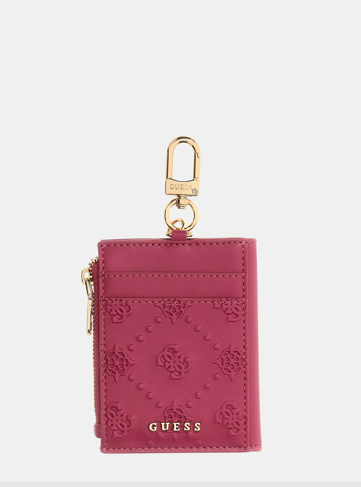 GUESS Accessories Pink Card Holder Keyring Wallet RW7541P5301 Front View