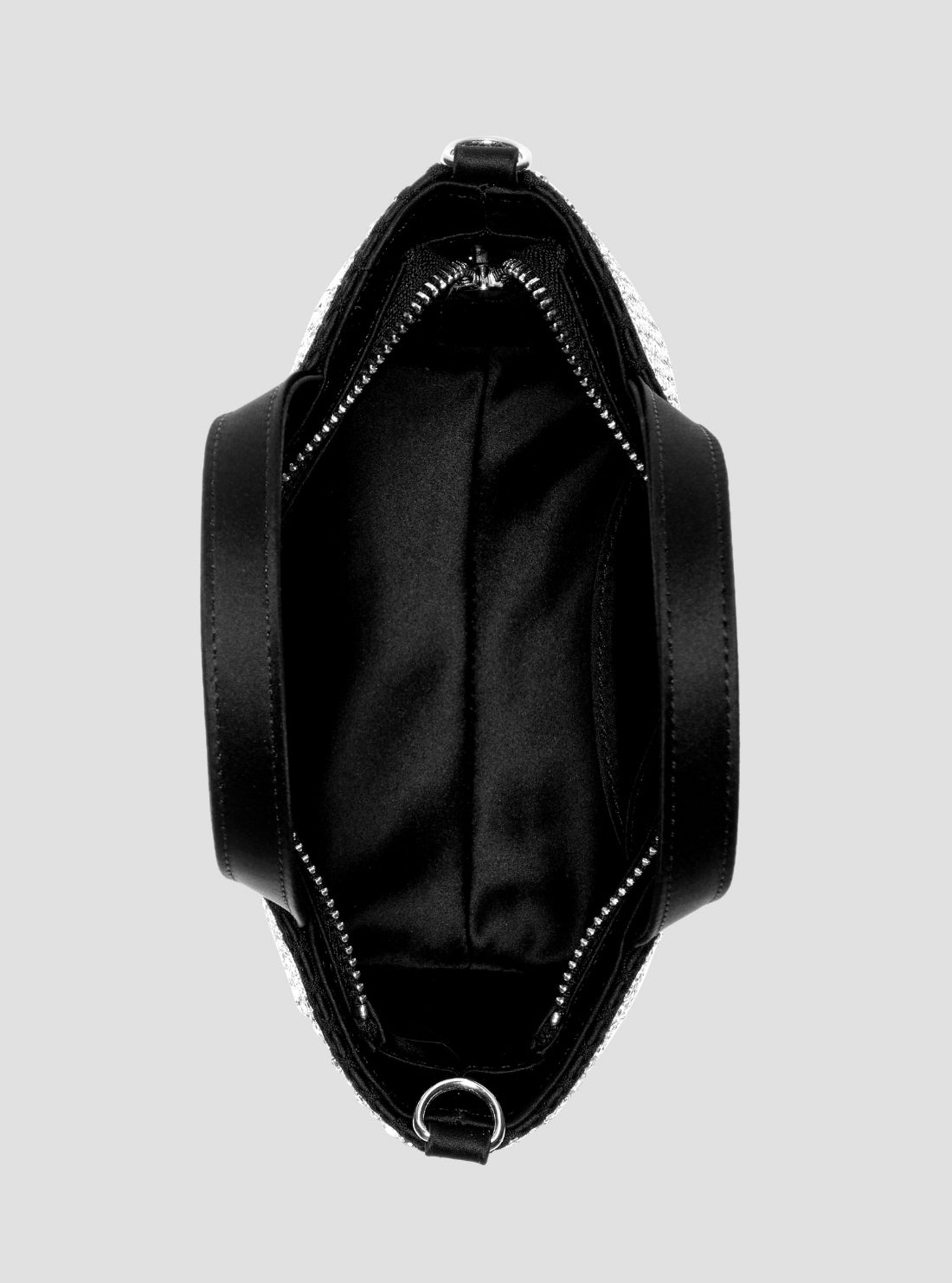 GUESS Womens Black Tasmin Mini Tote Bag RY993175 Inside View