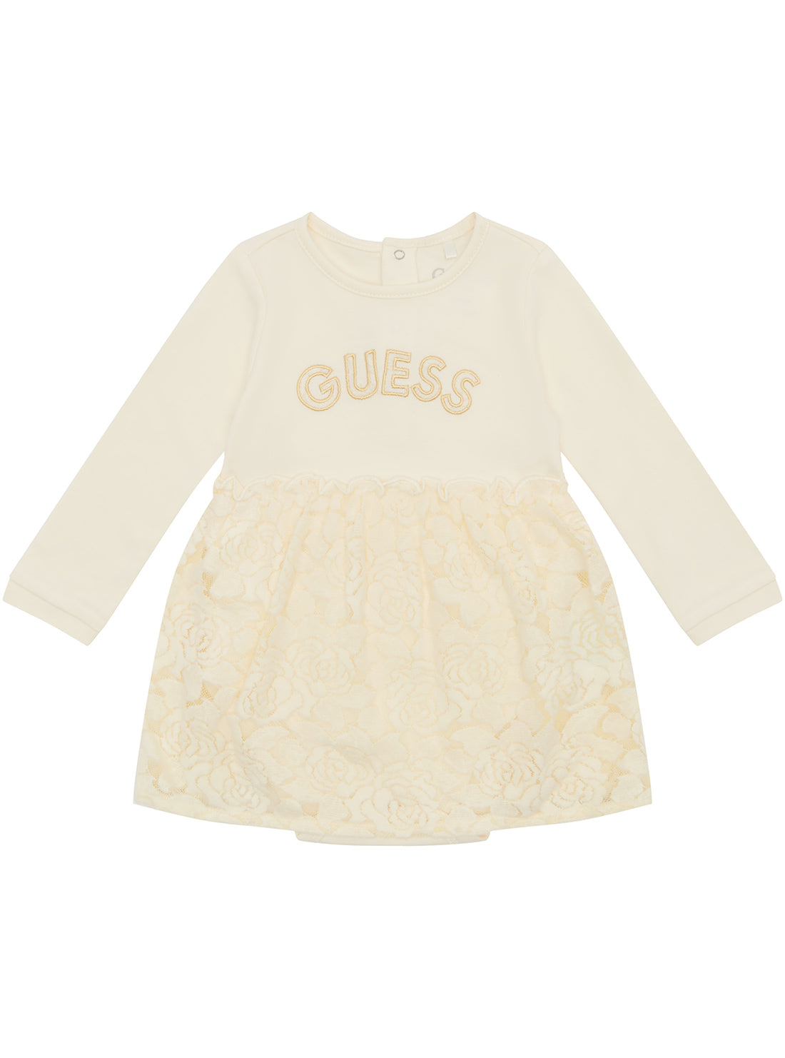 White Long Sleeve Mini Dress (0-12M)