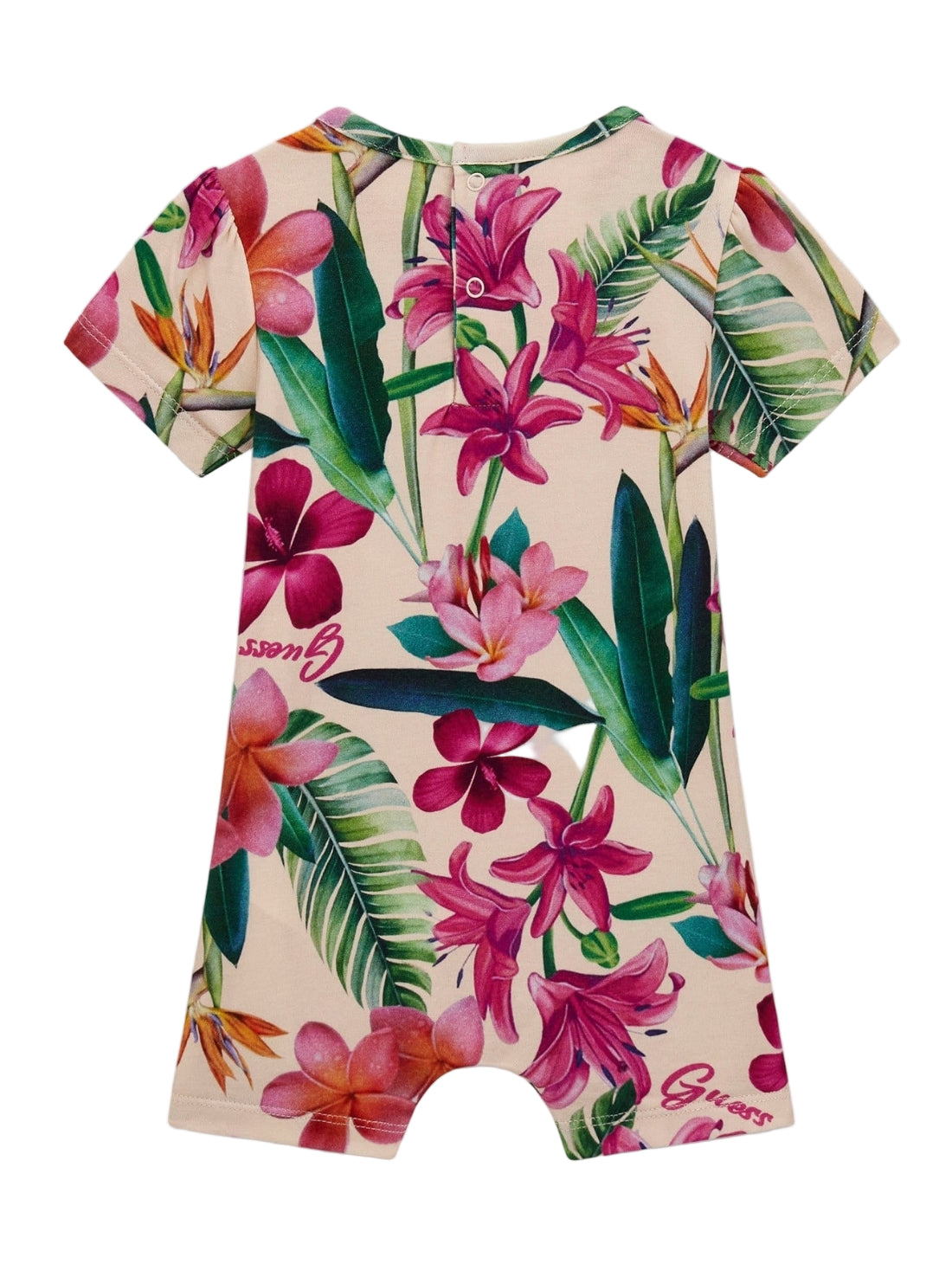 GUESS Kids Eco Floral Stretch Jersey Shortie (0-12m) S5GG00K6YW4 Back View