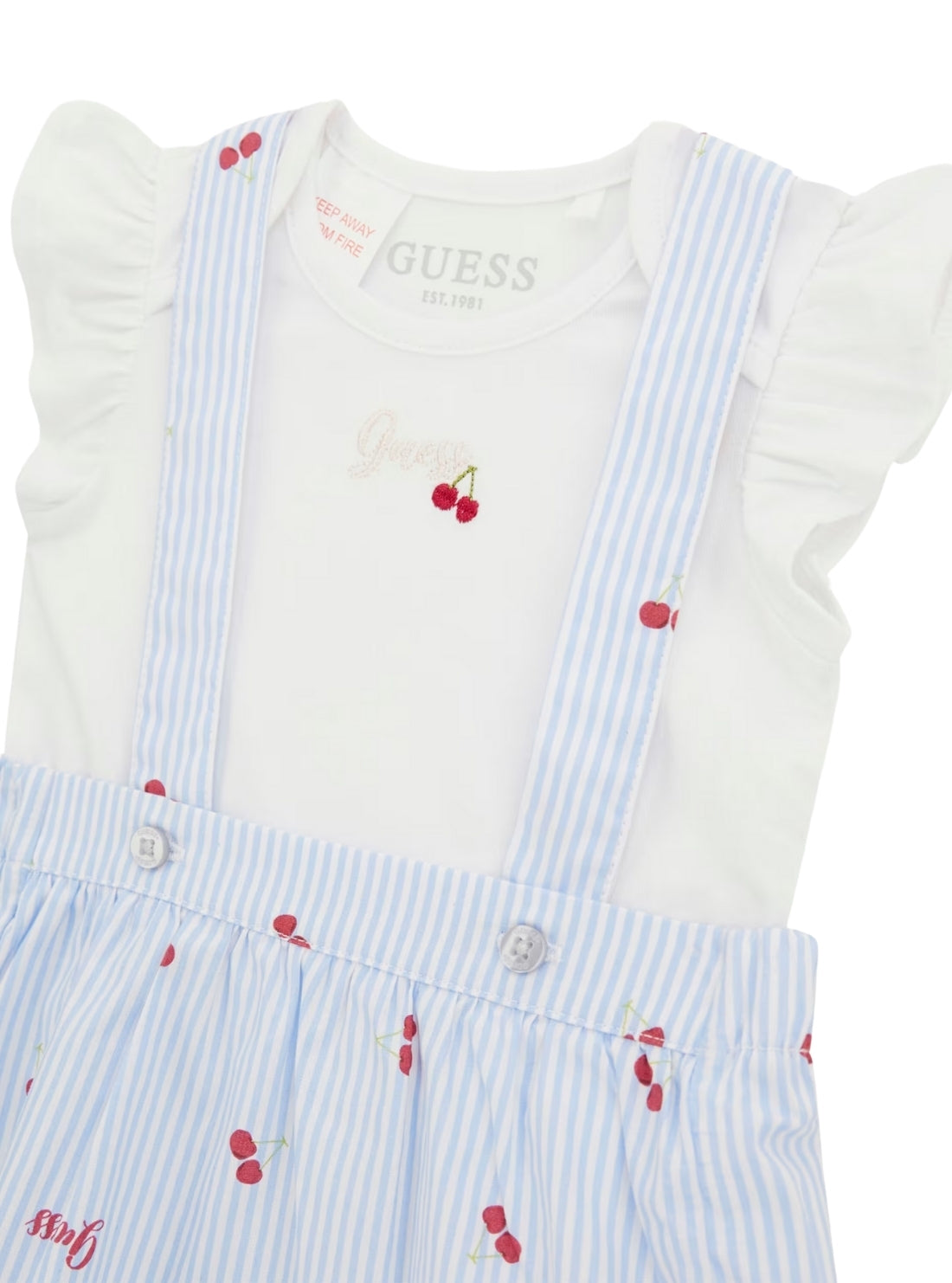 GUESS Baby White 2-Piece Bodysuit and Skirtall Set (0–12m) Detail View_2