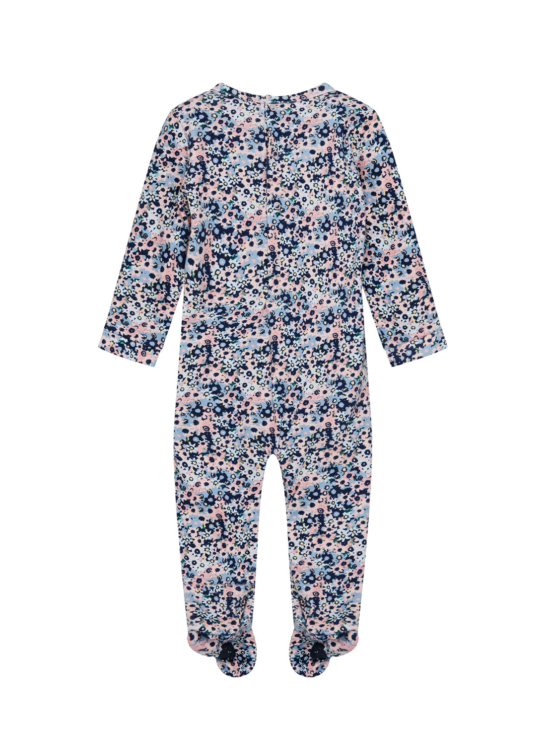 GUESS Kids Multi Floral Logo Interlock Overall (0-12m) S5YG01KA6W4 Back View