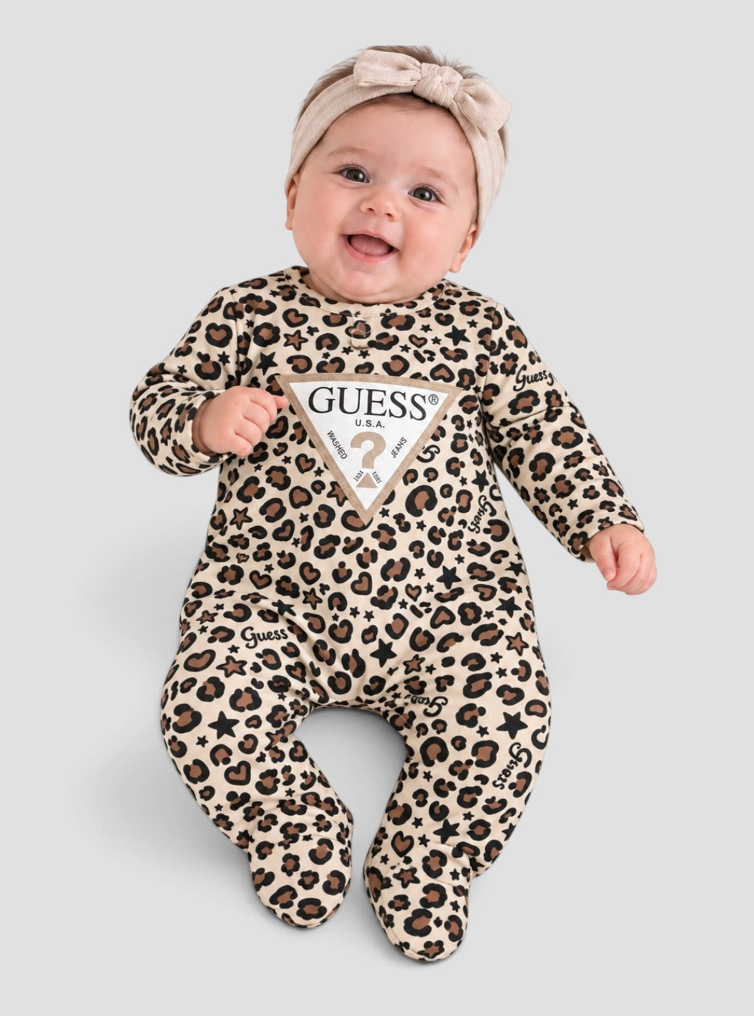 GUESS Kids Cute Animalier Interlock Overall (0-9m) S6BG01K5994 Model View