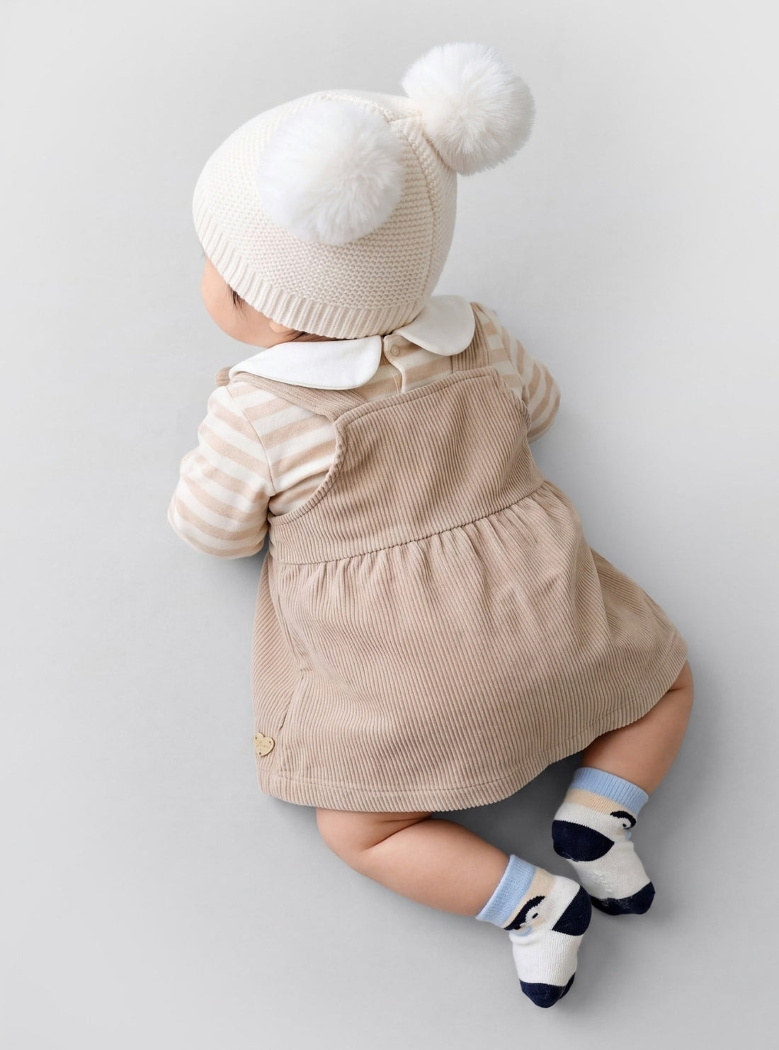 GUESS Kids Beige Bear Skirtall and Bodysuit Set (0-9m) S6BG11K6801 Model View2