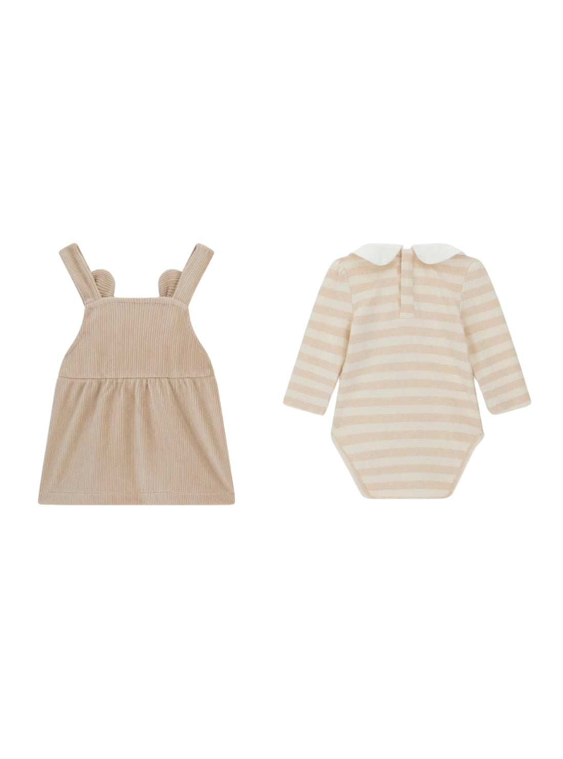 GUESS Kids Beige Bear Skirtall and Bodysuit Set (0-9m) S6BG11K6801 Back View