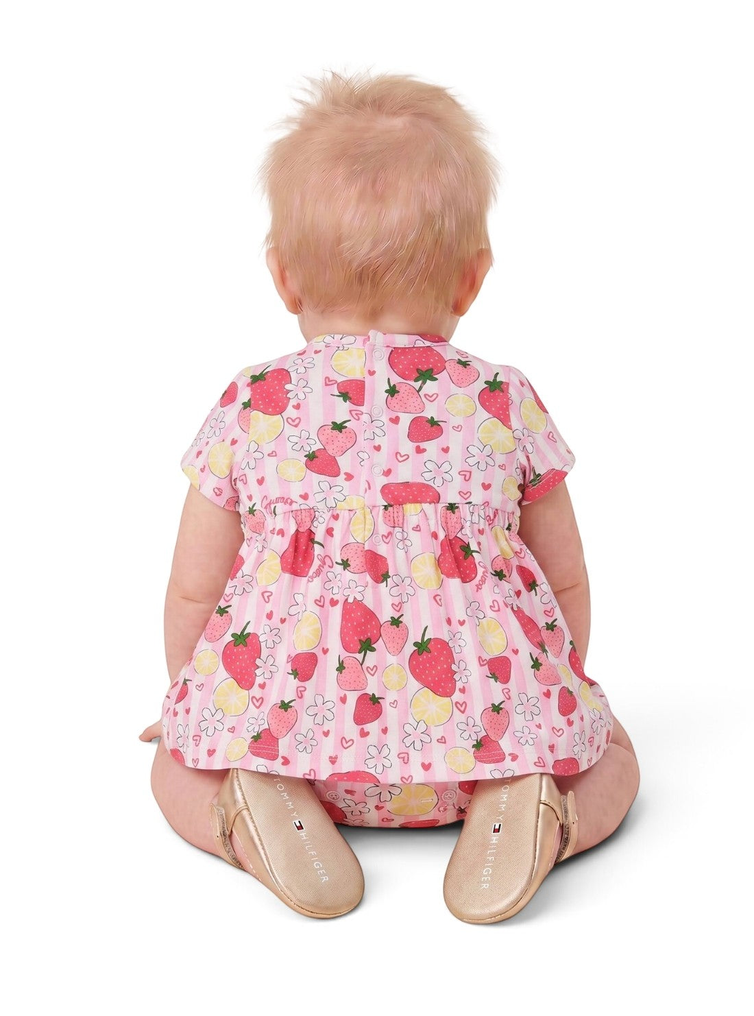 GUESS Kids Strawberry Lime Print Dress Bodysuit S6GG02K6YW4 Back View