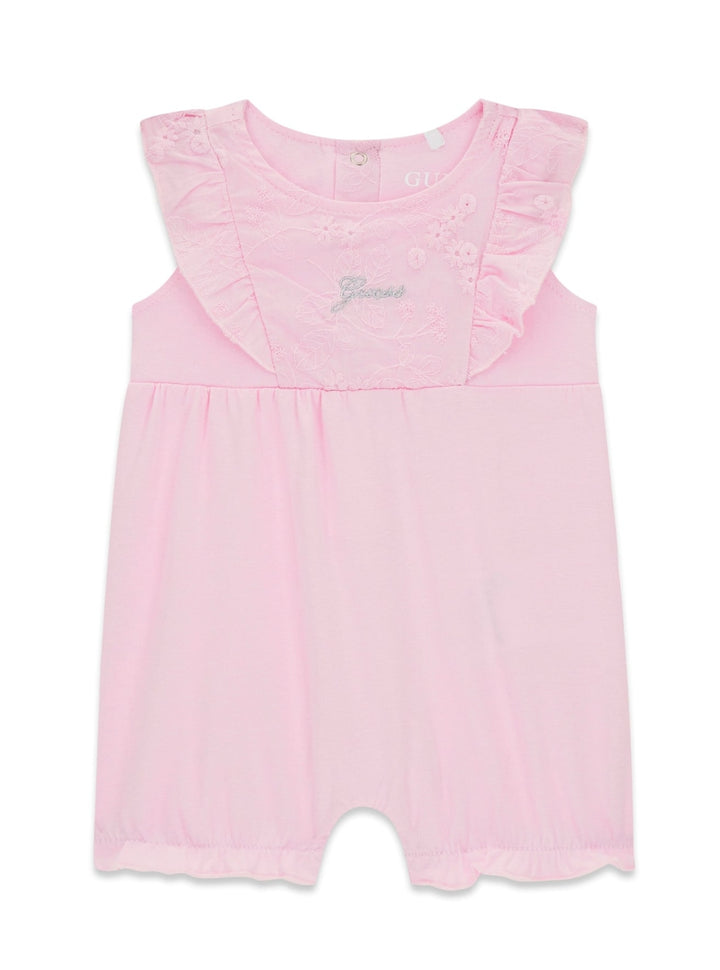 GUESS Kids Pink Taffy Rose Romper (0-9m) S6GG09WH710 Front View