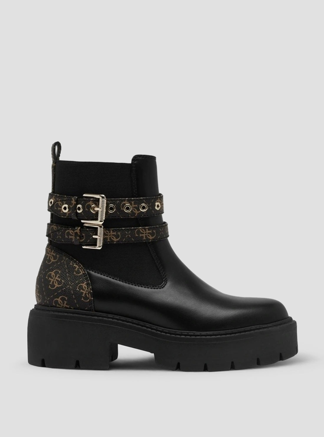 GUESS Womens Black Sadrino Ankle Boots SADRINO Side View_2