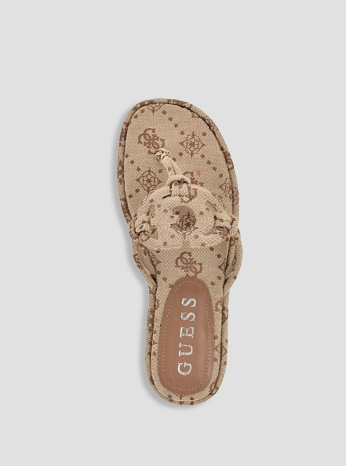 GUESS Footwear Brown Logo Saime Flat Sandals SAIME3 Top View