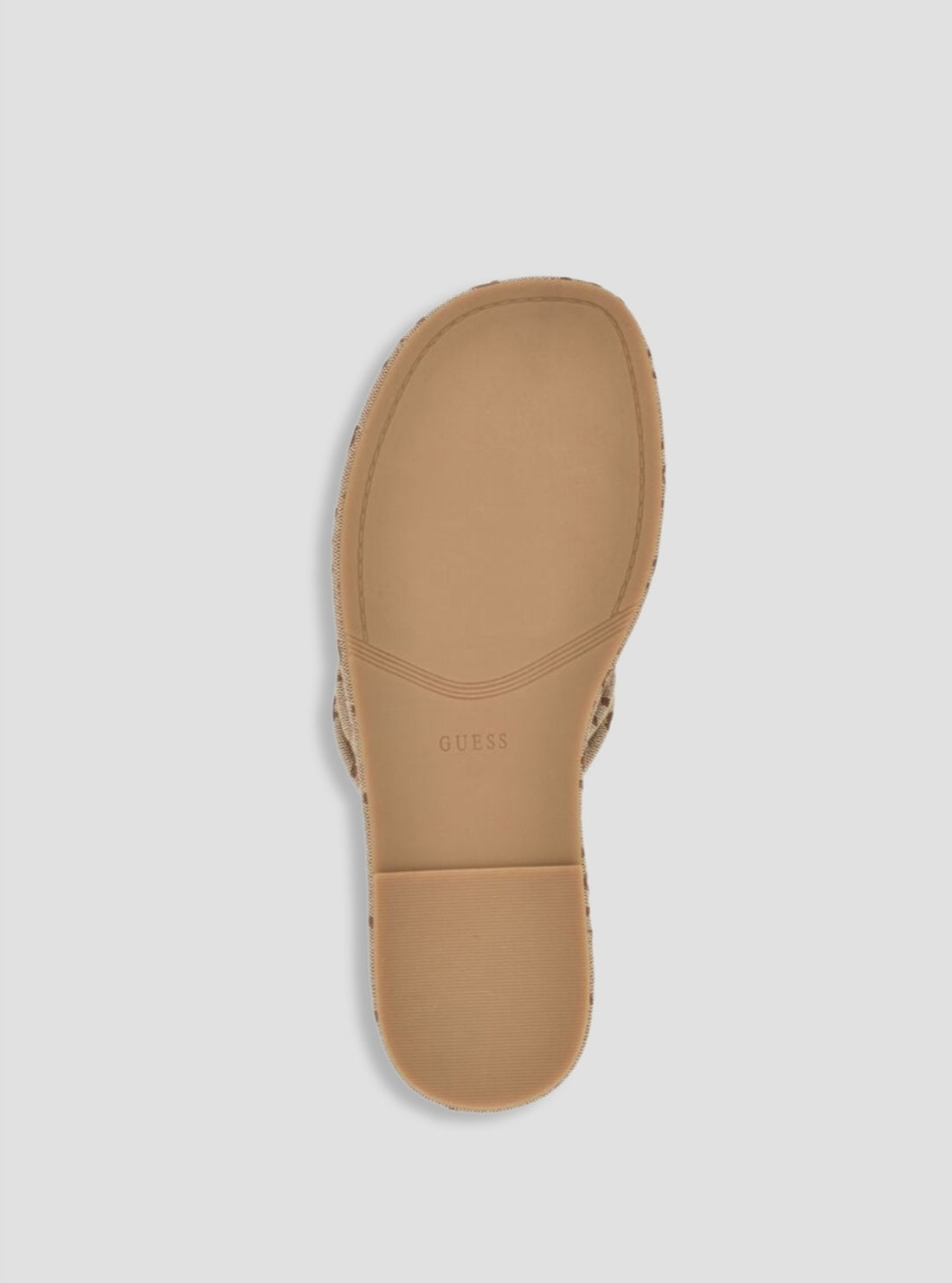 GUESS Footwear Brown Logo Saime Flat Sandals SAIME3 Bottom View