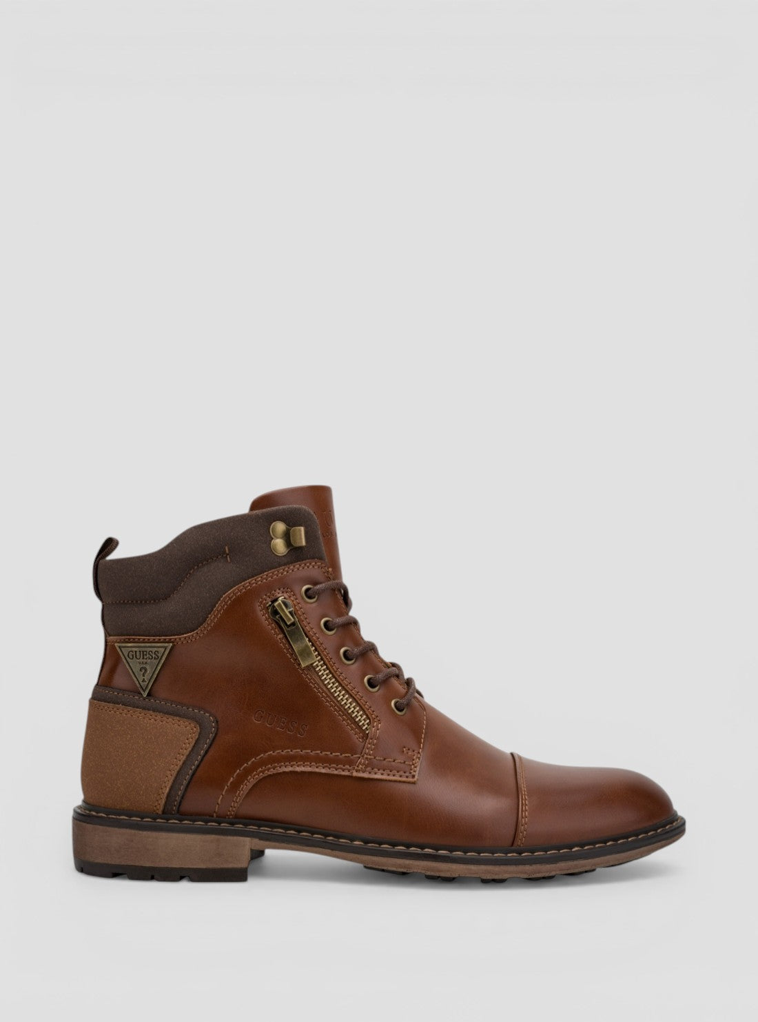 GUESS Footwear Brown Samel Boots SAMEL Side View_2