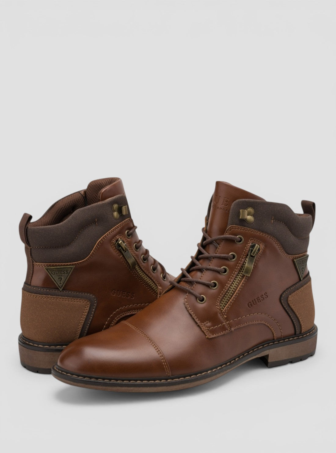 GUESS Footwear Brown Samel Boots SAMEL Front Side View