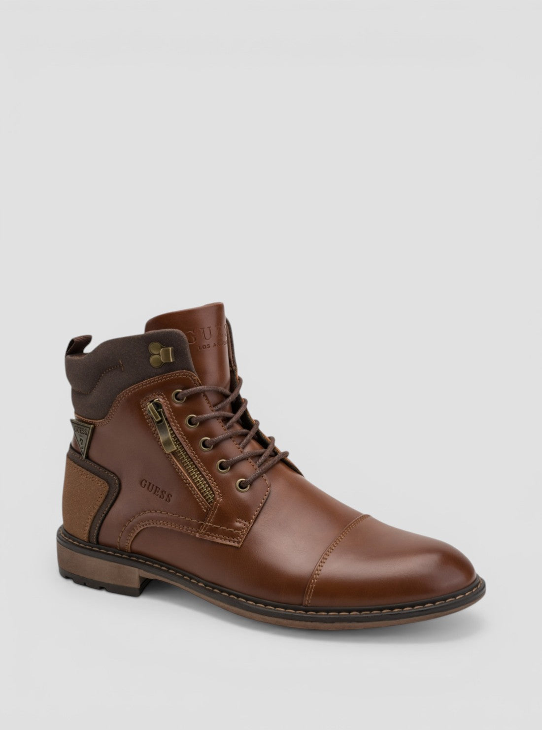 GUESS Footwear Brown Samel Boots SAMEL Side View