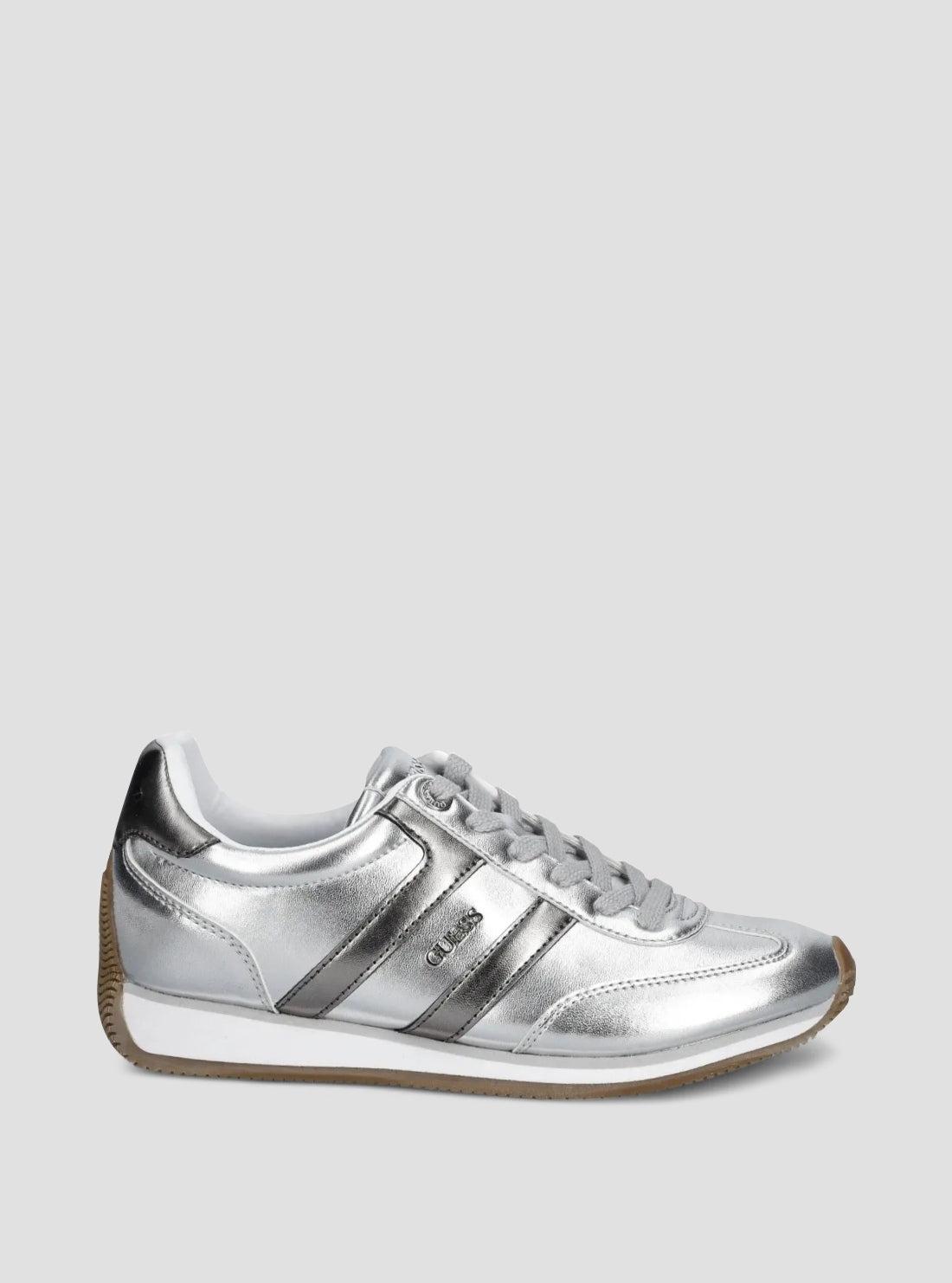 GUESS Womens Silver Saphia Sneakers SAPHIA Side View