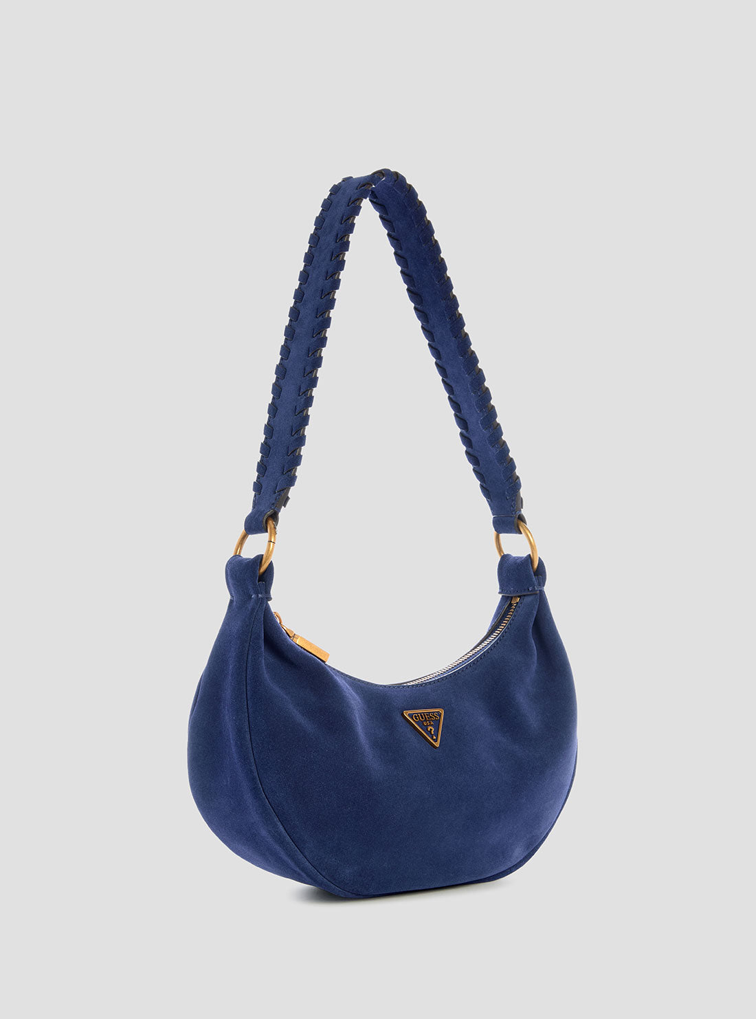 GUESS Womens Blue Amita Hobo Bag SB953972 Front Side View