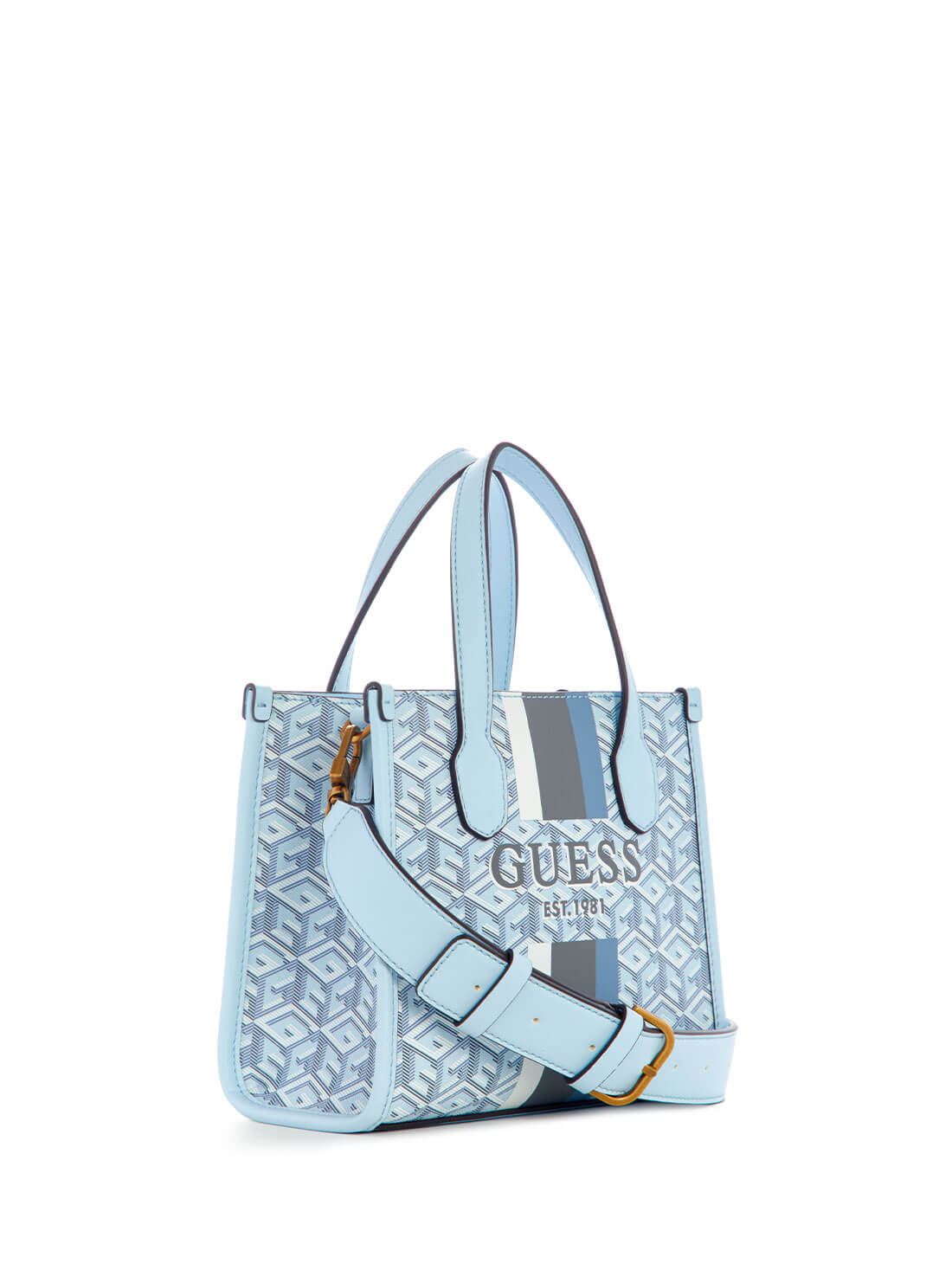 Light Blue Silvana Dual Mini Tote Bag GUESS Women s Shoes