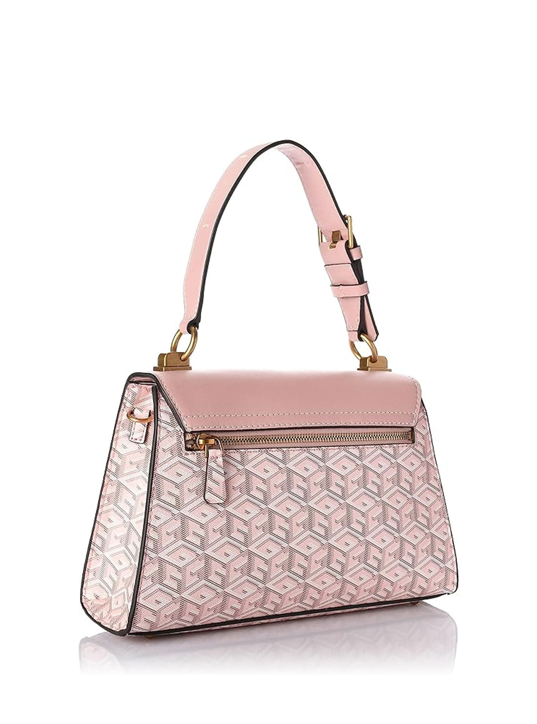 guess womens Pale Rose Logo Hallie Crossbody Bag back view