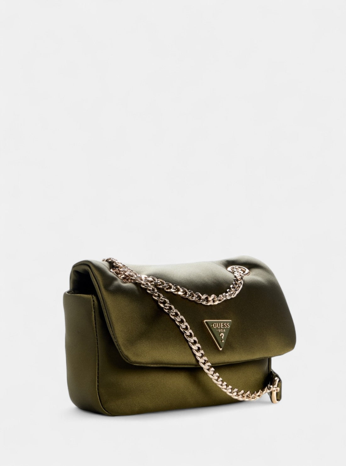 GUESS Womens Green Sunetra Mini Convertible Crossbody Flap SE753478  Front Side View