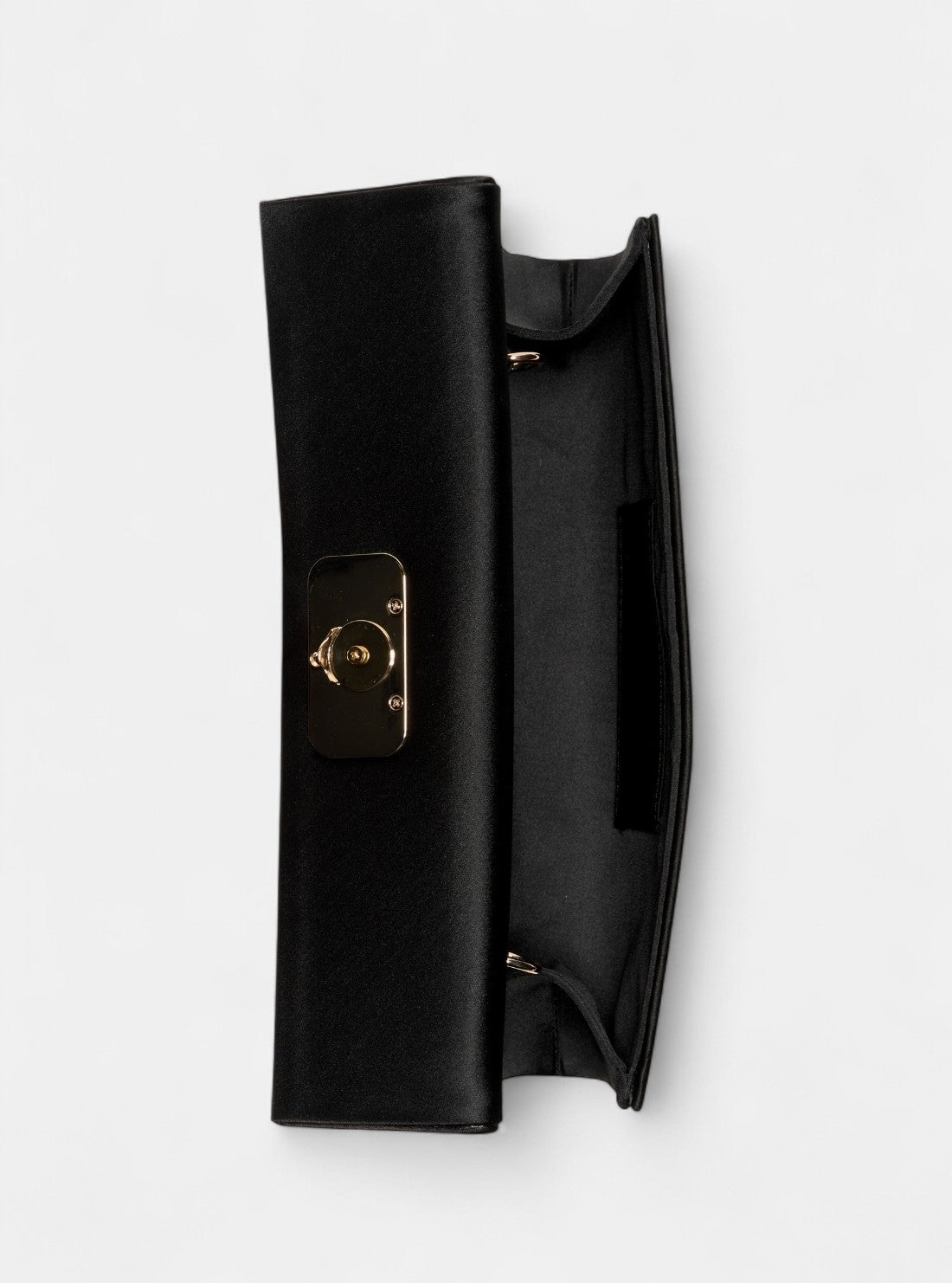 GUESS Womens Black Zalina Top Handle Clutch Bag SE935072 Inside View