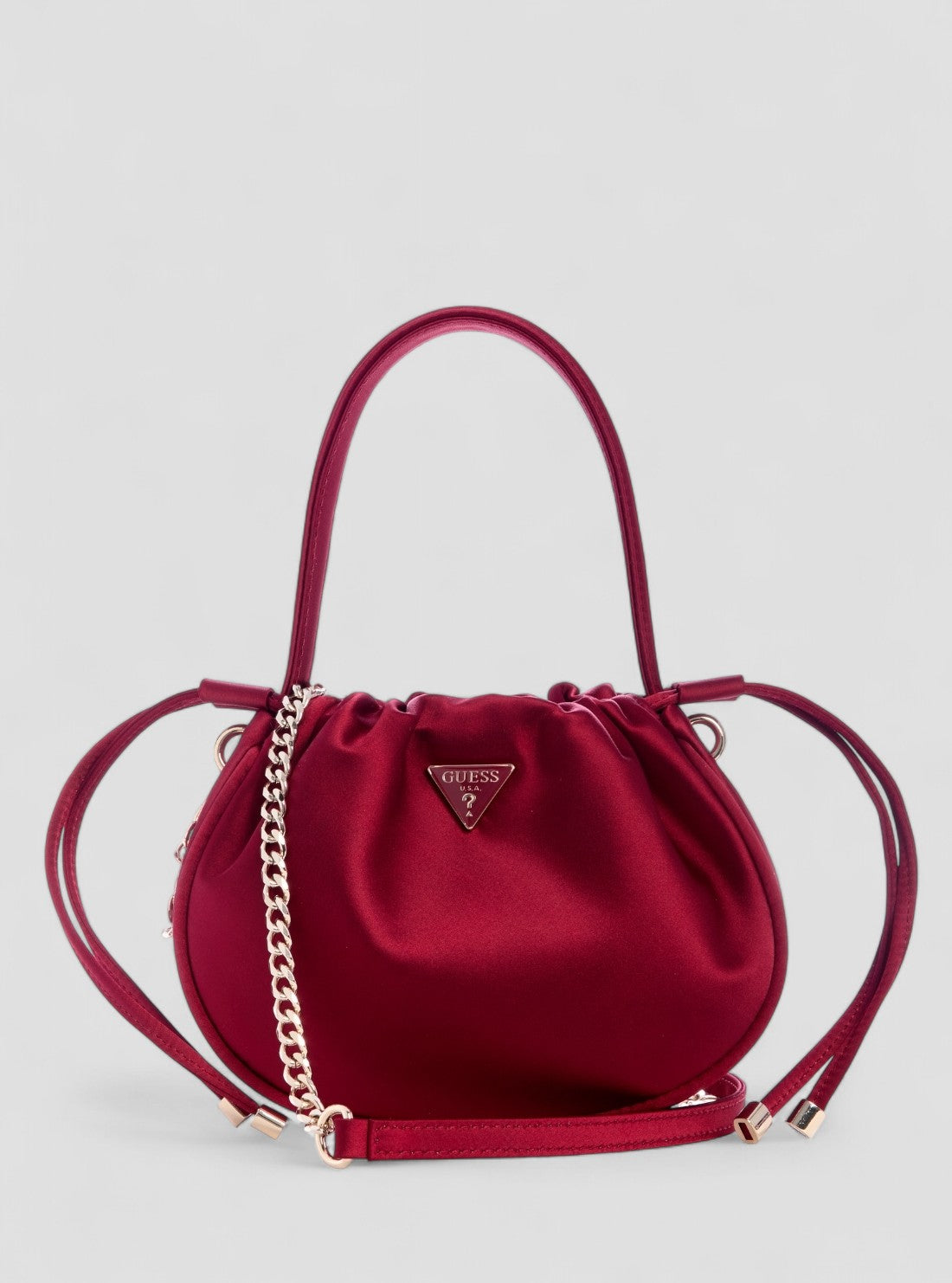 GUESS Womens Red Elsie Pouch Bag SE965075 Front View