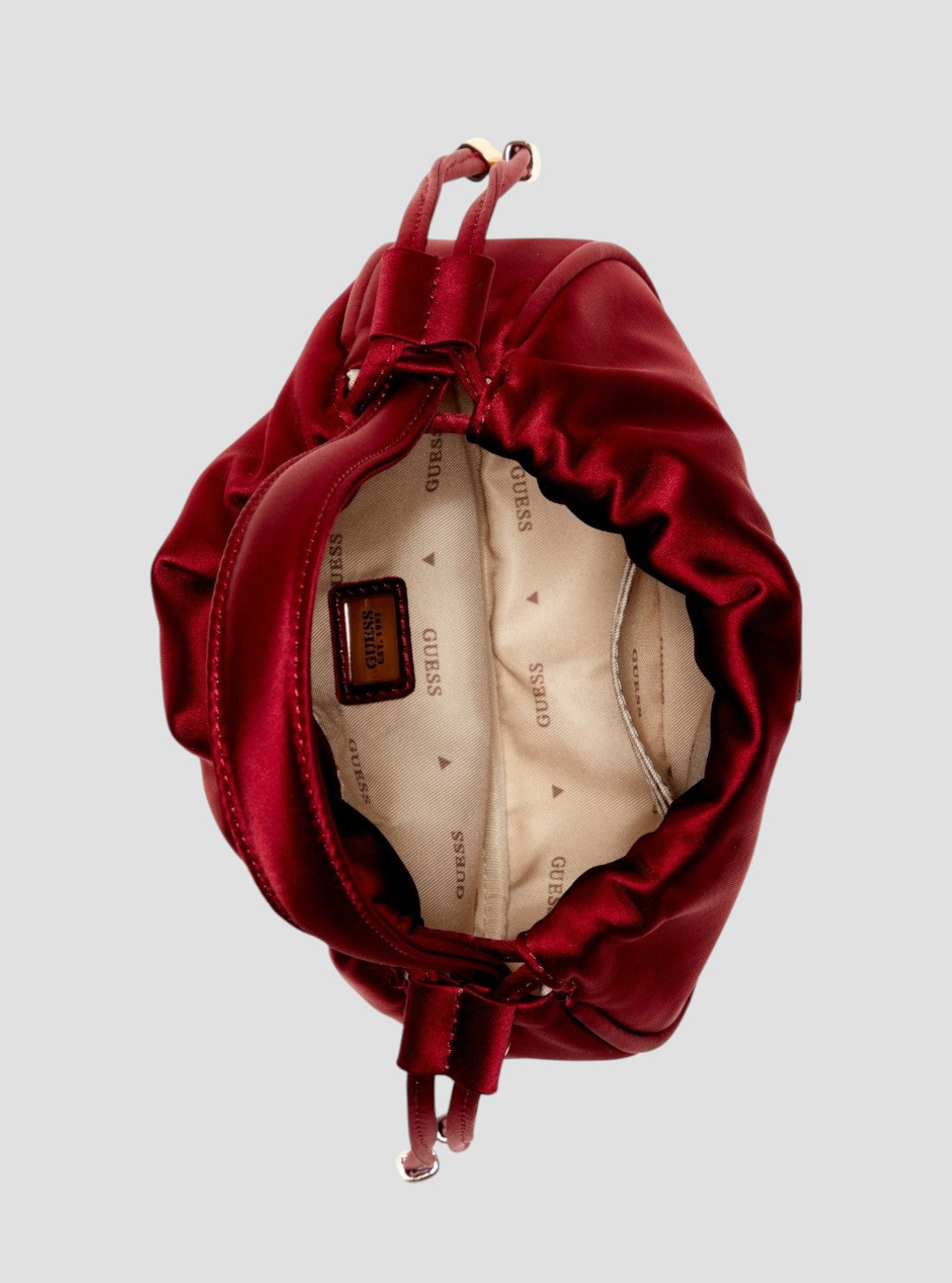 GUESS Womens Red Elsie Pouch Bag SE965075 Inside View