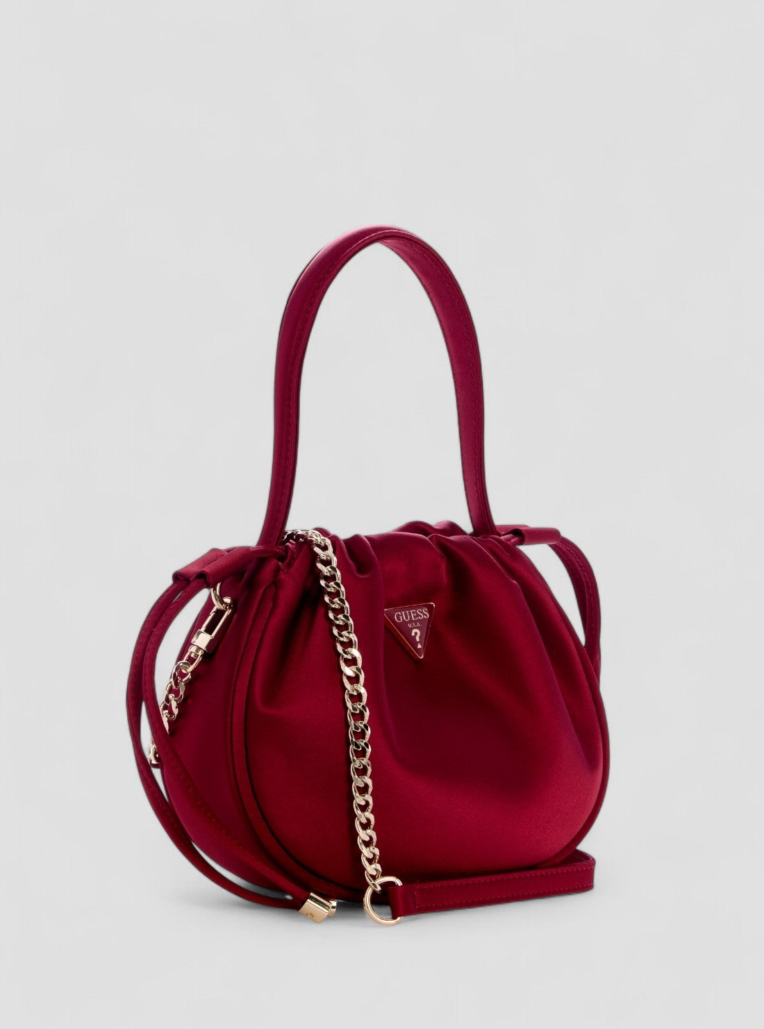 GUESS Womens Red Elsie Pouch Bag SE965075 Front Side View