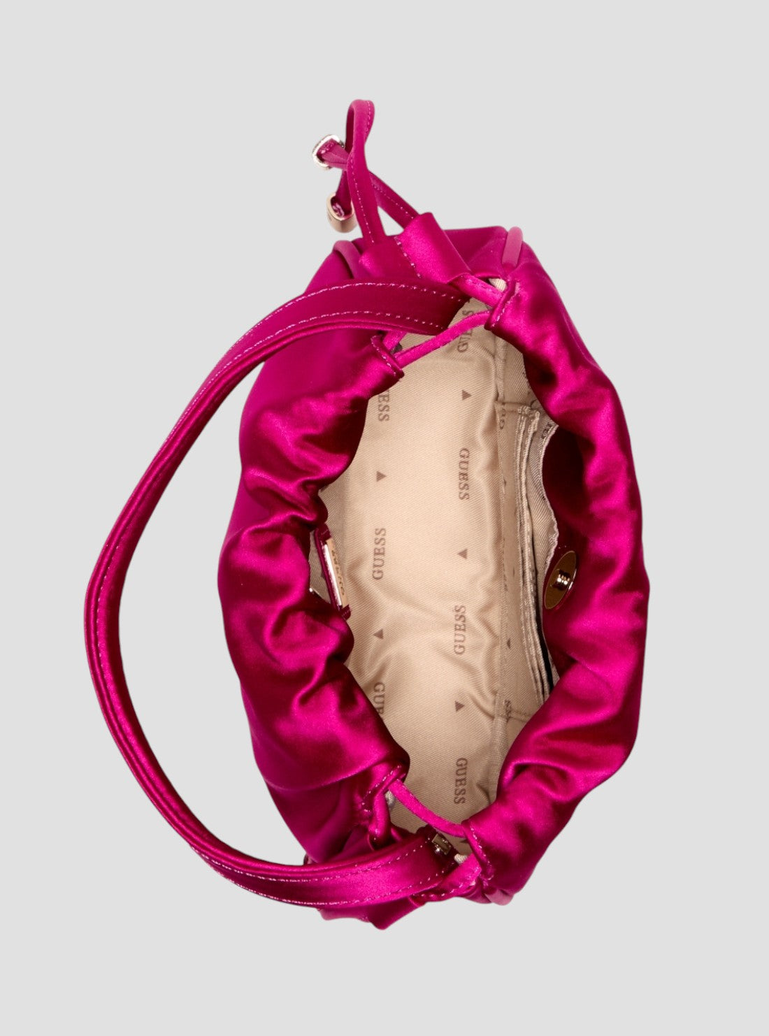 GUESS Womens Pink Elsie Pouch Bag SE965075 Inside View