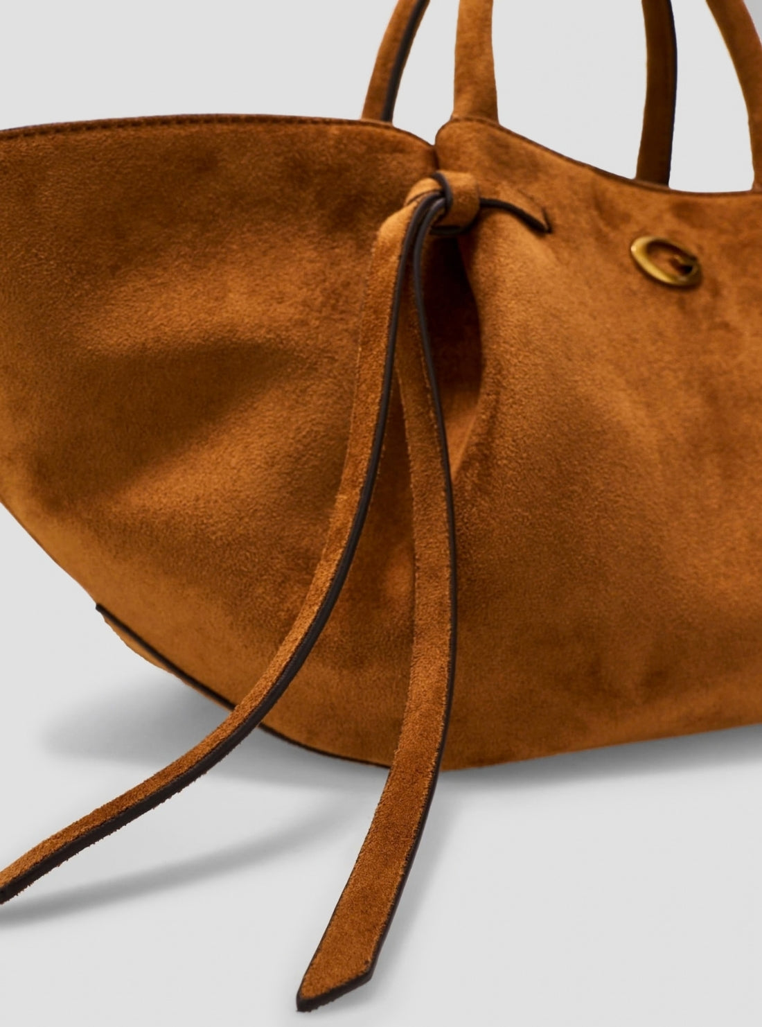 GUESS Womens Cognac Allegra Girlfriend Satchel Bag SG223706 Detail View