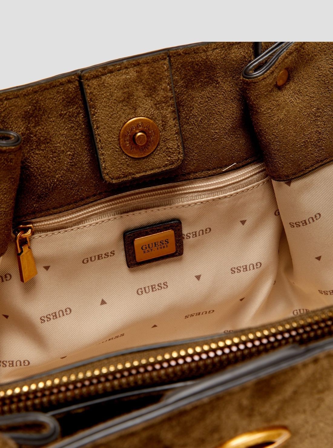 GUESS Womens Olive Allegra Girlfriend Satchel Bag SG223706 Detail View2
