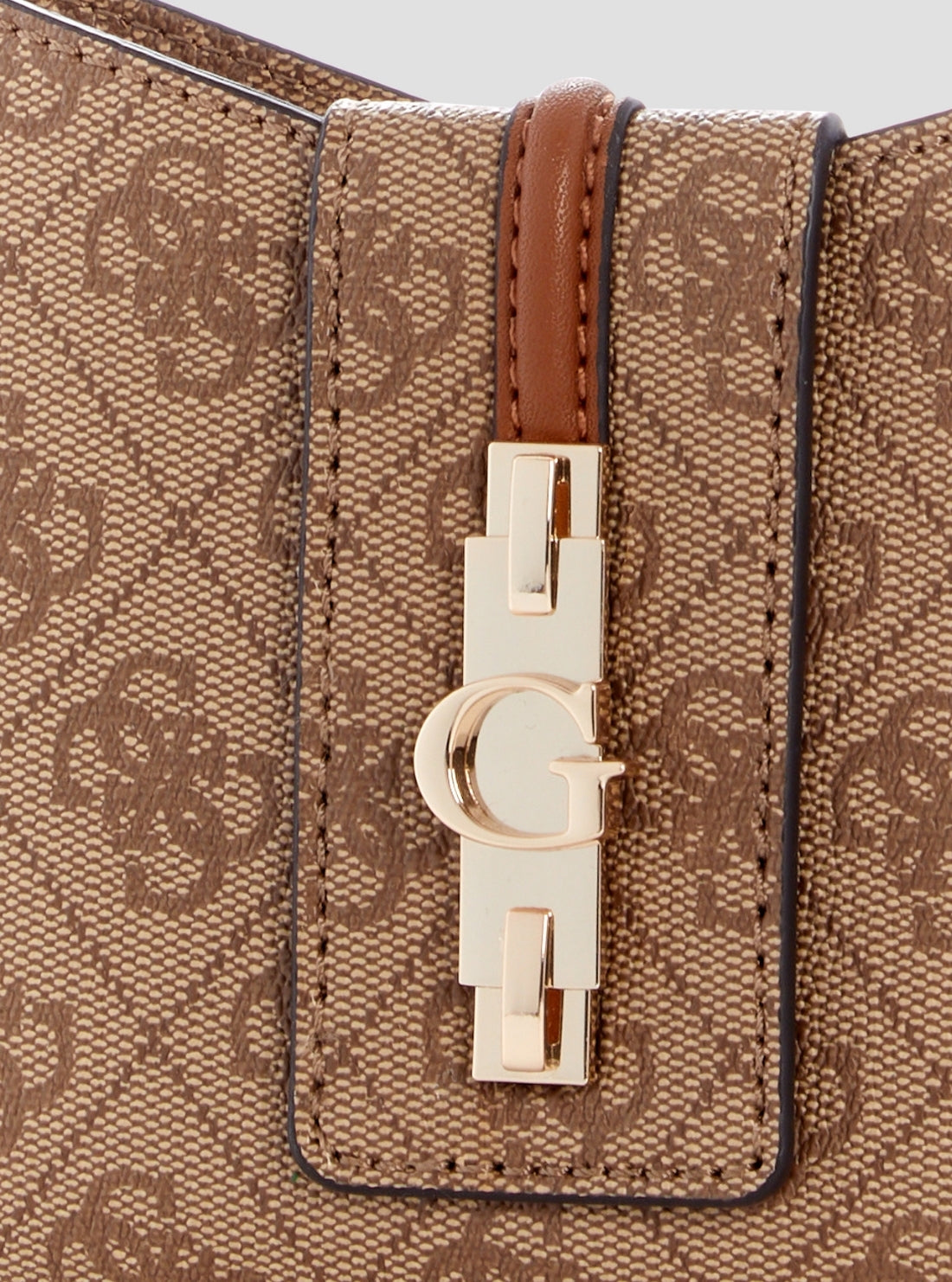 Brown Logo Yvonne Mini Convertible Shoulder Bag Detail View