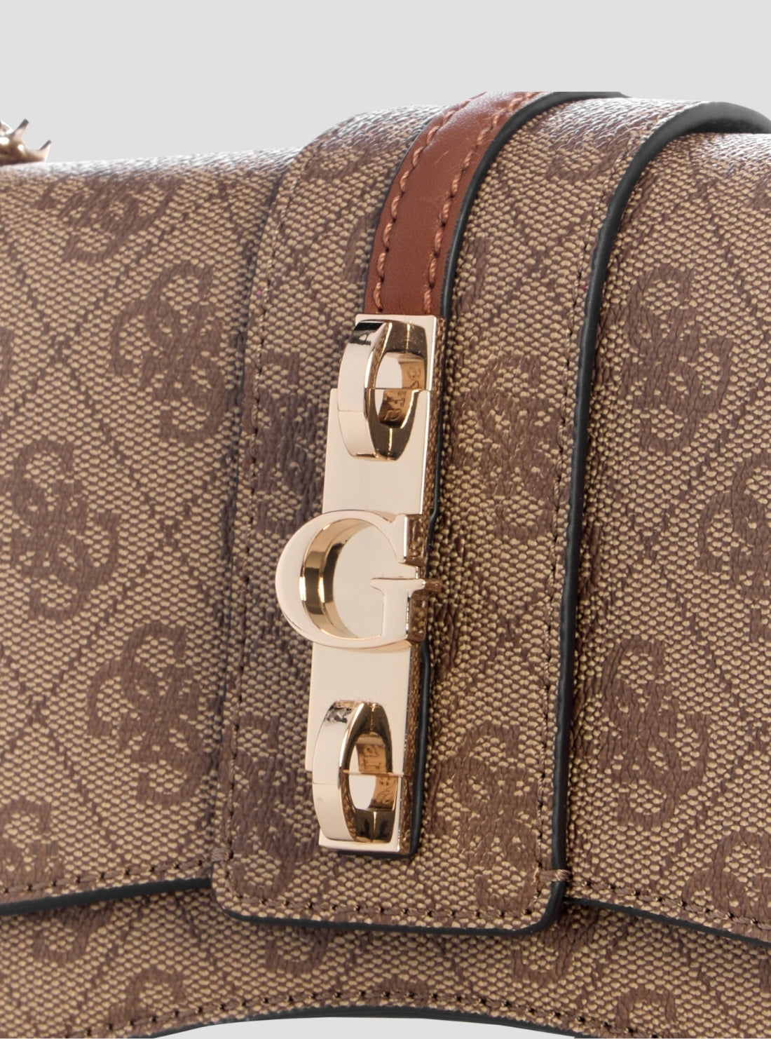 Brown Logo Yvonne Mini Convertible Shoulder Bag SG237873 Detail View