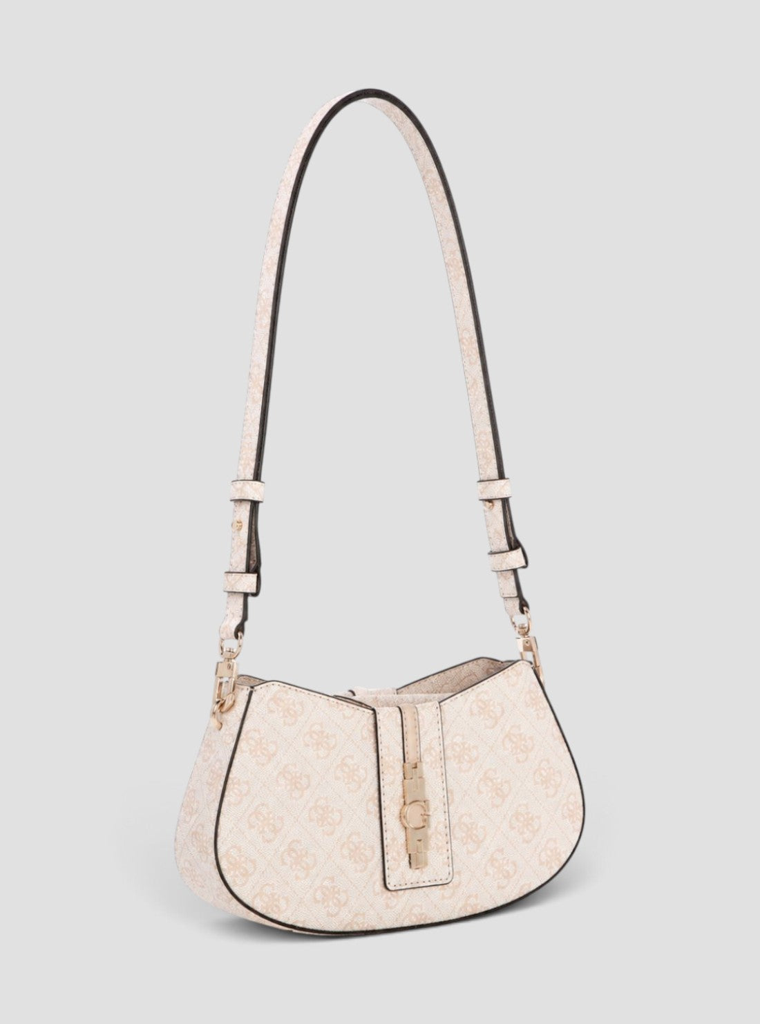 GUESS Womens Stone Logo Yvonne Mini Curved Shoulder Bag SG237873 Side View