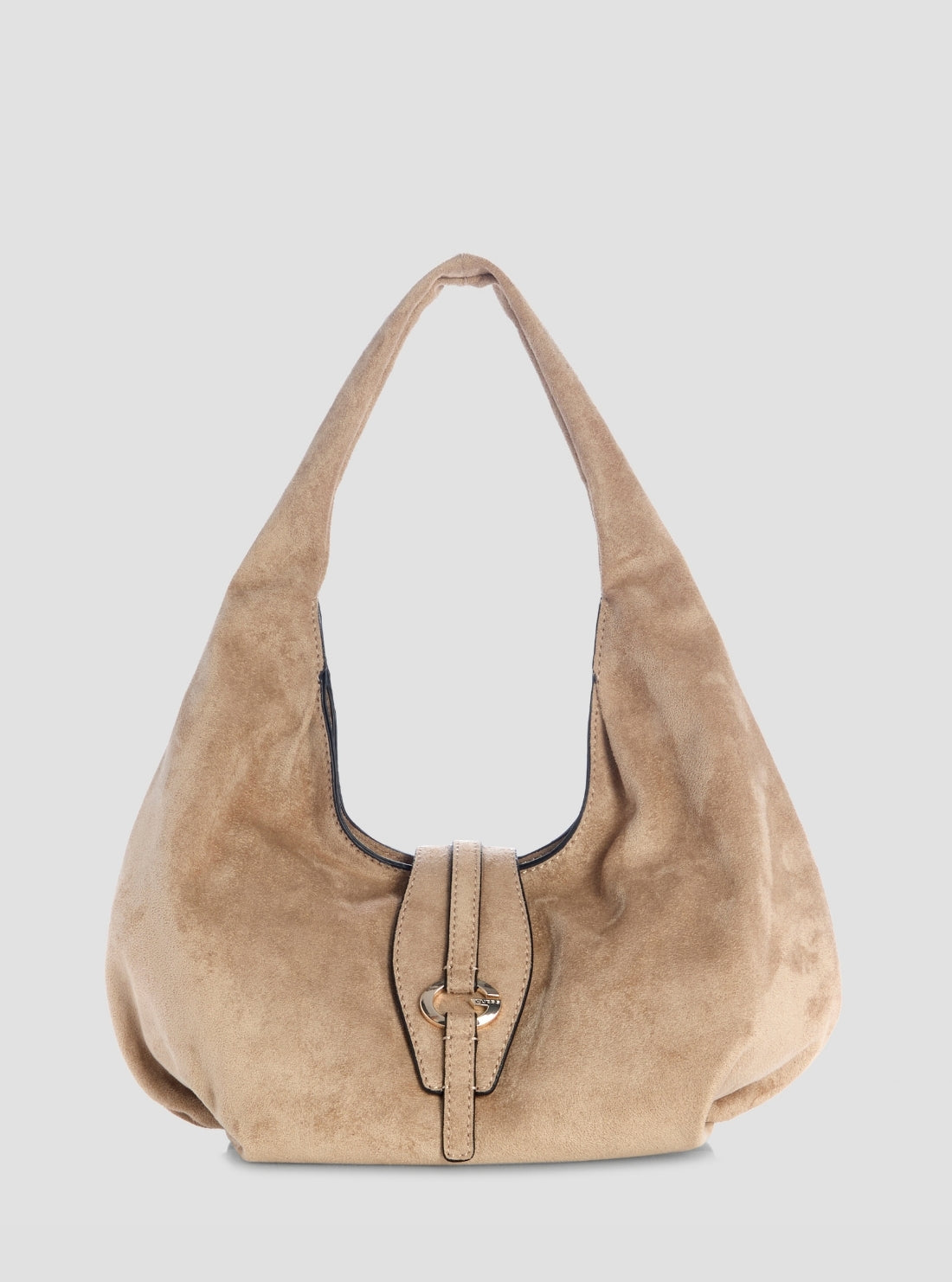 GUESS Womens Bone Venice Hobo Faux-Suede Bag SG253402 Front view1