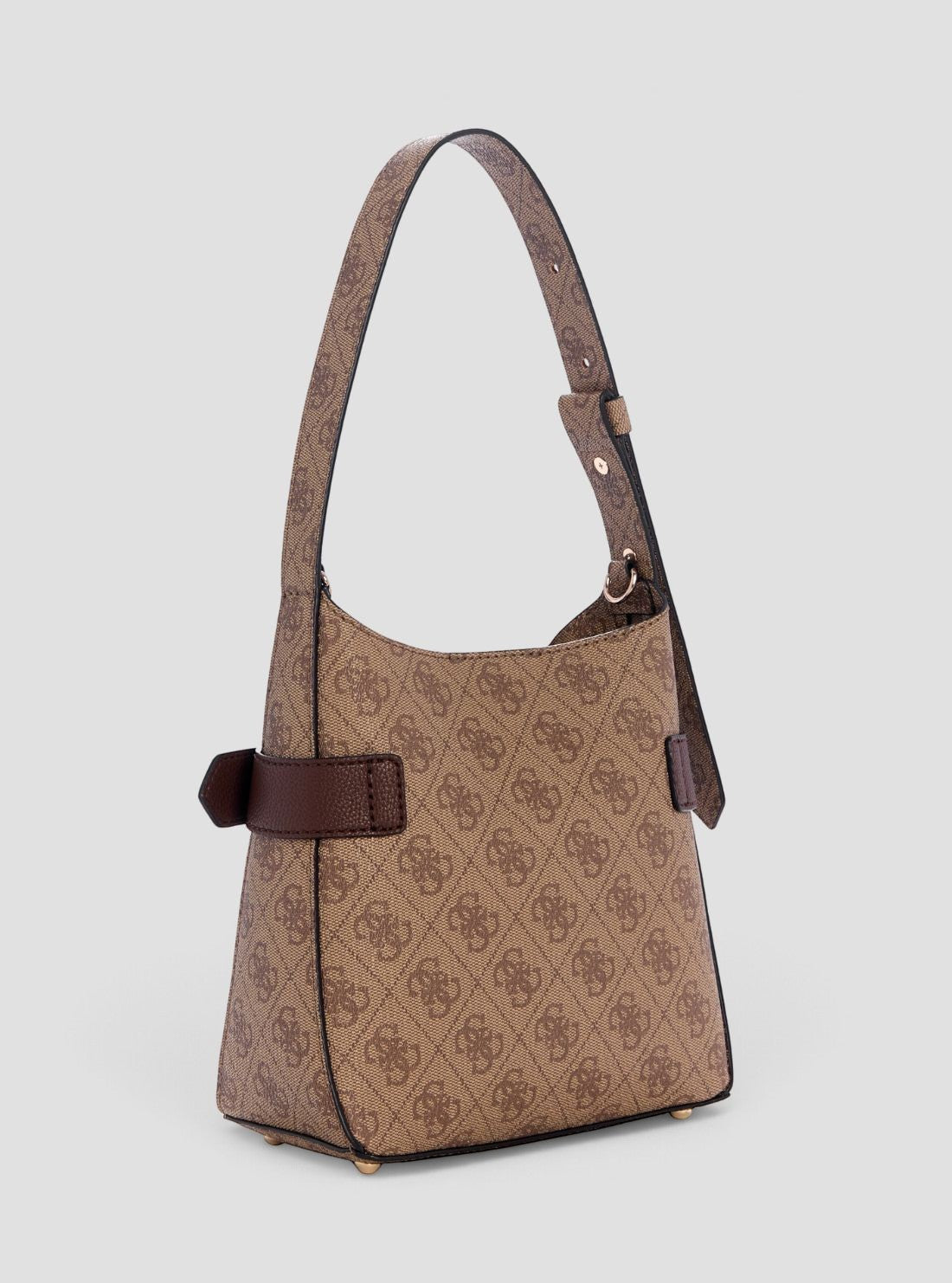 GUESS Womens Brown Logo Angie Small Bucket Bag SG262403 Back View