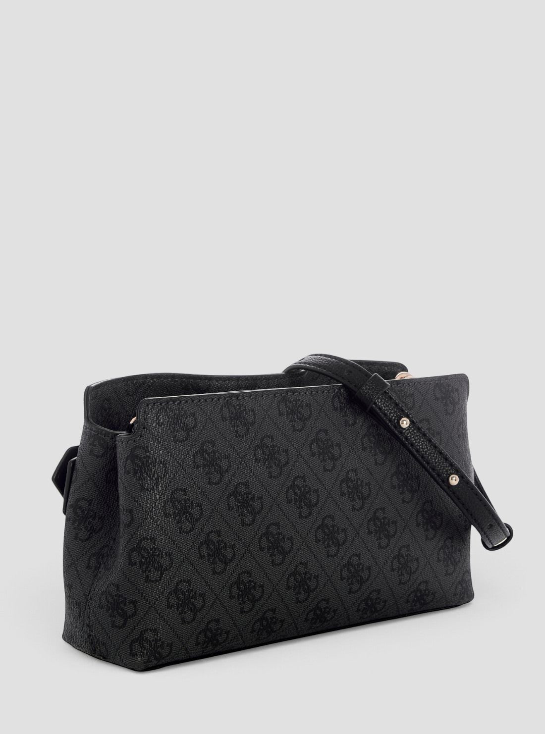 GUESS Womens Black Logo Angie Crossbody Bag SG262412 back View