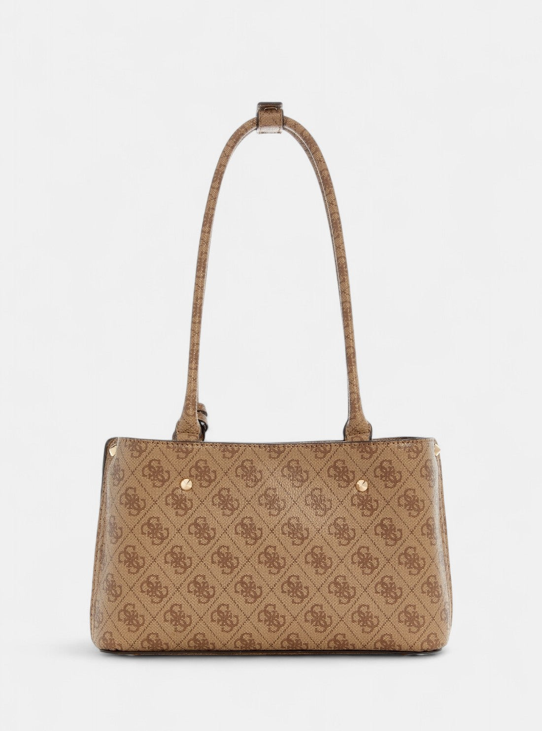 GUESS Womens Brown Logo Meridian Shoulder Satchel Bag SG697409 Back View