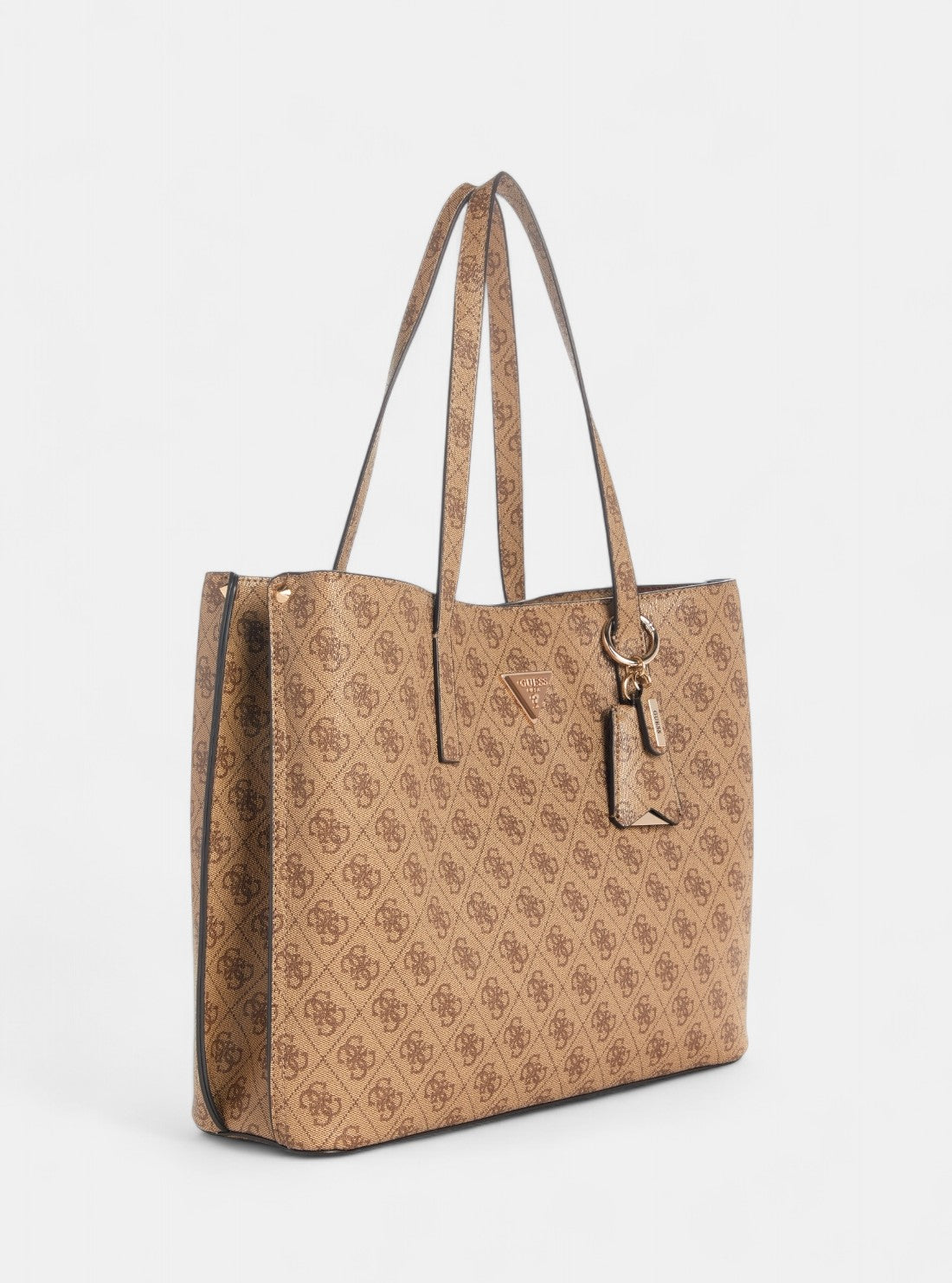 GUESS Womens Brown Logo Meridian Girlfriend Tote Bag SG697423 Front Side View