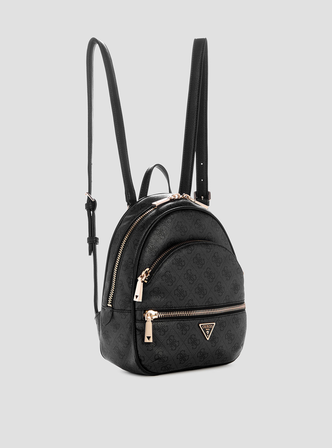 GUESS Womens Black Logo Manhattan Backpack SG711832 Front Side View