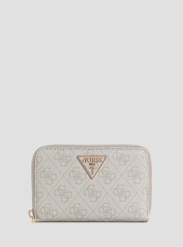 GUESS Womens Bone Logo Laurel II Medium Zip Around Wallet SG7459140 Front View